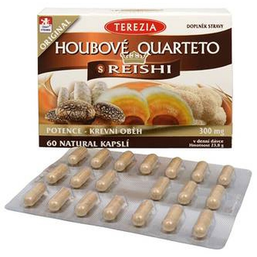 TEREZIA Fungo QUARTETO con REISHI 60 1×60 cps, integratore alimentare