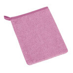 Terry pink wash cloth 1×1 pc, wash cloth