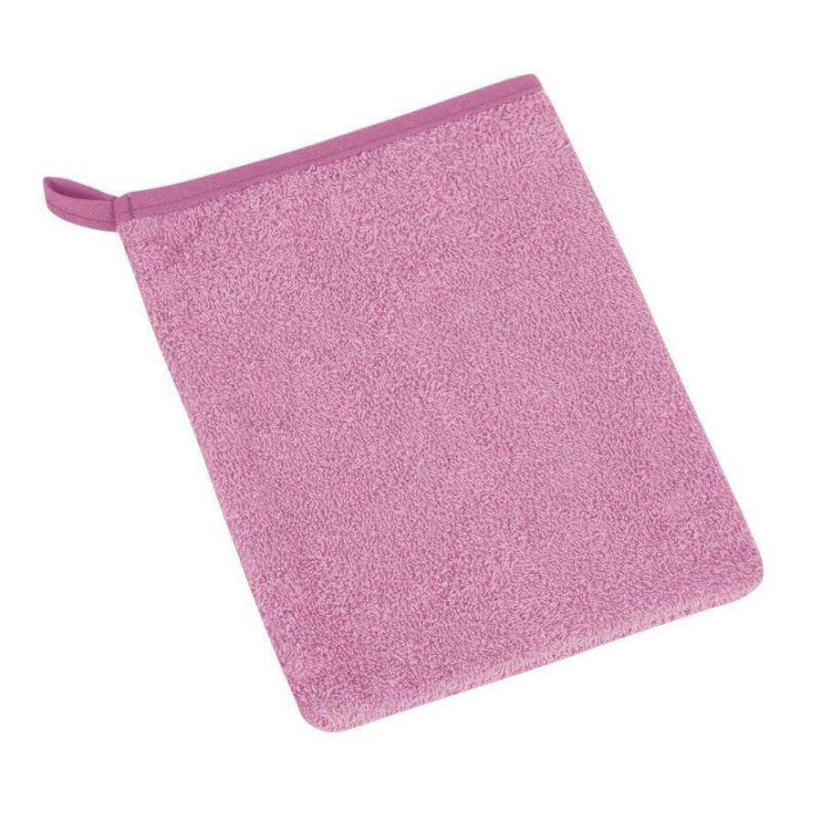 Terry pink wash cloth 1×1 pc, wash cloth