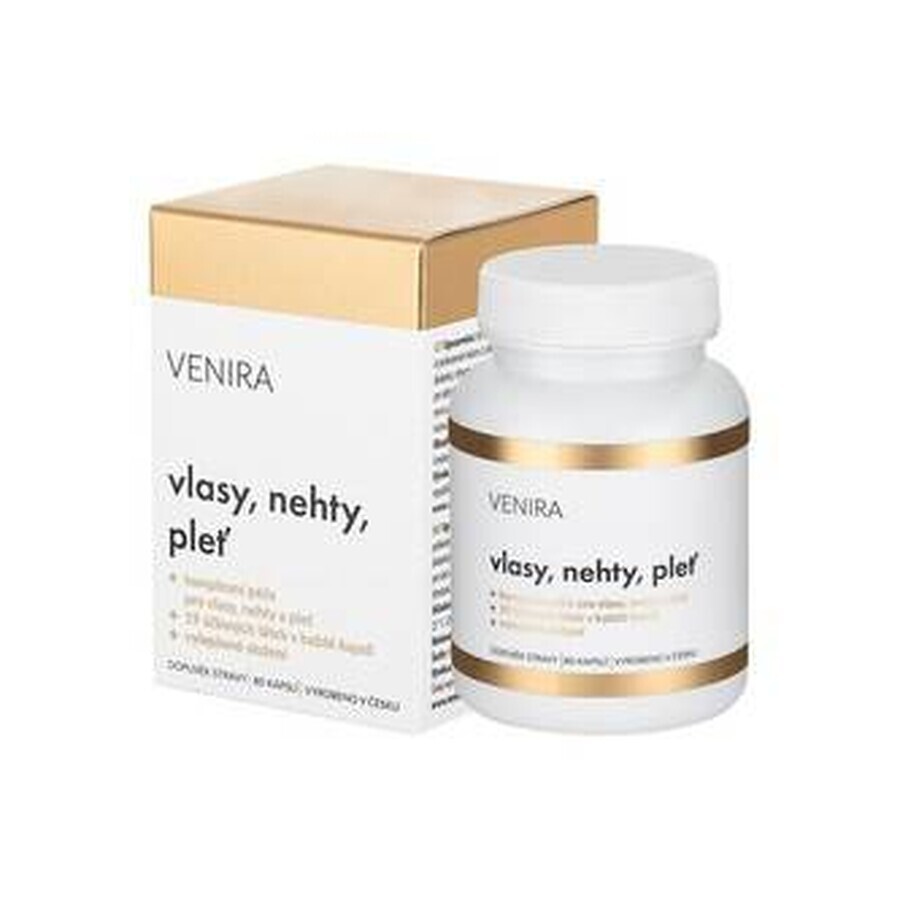 VENIRA capsules for hair, nails and skin, 40-day treatment 1×80 cps, nutritional supplement