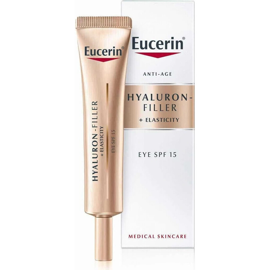 Eucerin HYALURON-FILLER+ELASTICITY Cremă de ochi 1×15 ml, SPF 15