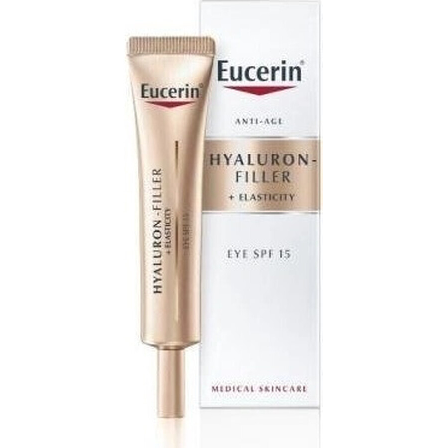 Eucerin HYALURON-FILLER+ELASTICITY Cremă de ochi 1×15 ml, SPF 15