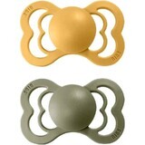 Sucettes en silicone BIBS Supreme miel/olive 1×2 - taille 1