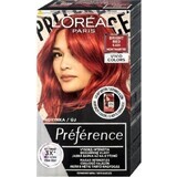 L'Oréal Paris Préférence Vivid Colors permanent hair color 1×1 set, Montmartre - Bright Red, 60+90+54 ml