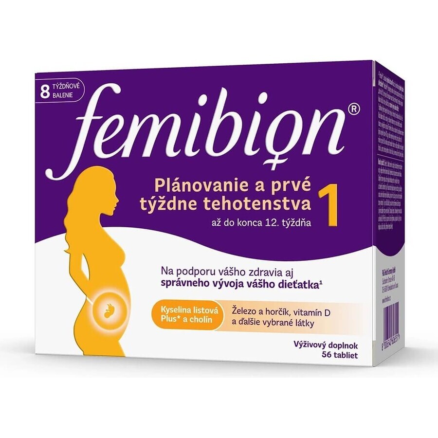 Femibion 1 Planning and the first weeks of pregnancy, 56 tbl 1×56 tbl, food supplement