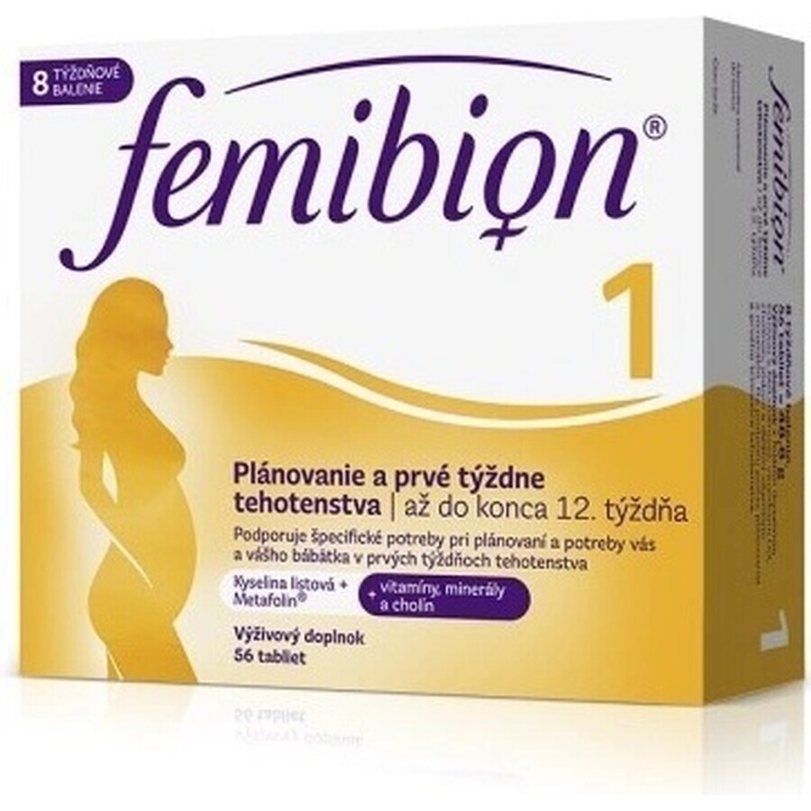 Femibion 1 Planning and the first weeks of pregnancy, 56 tbl 1×56 tbl, food supplement