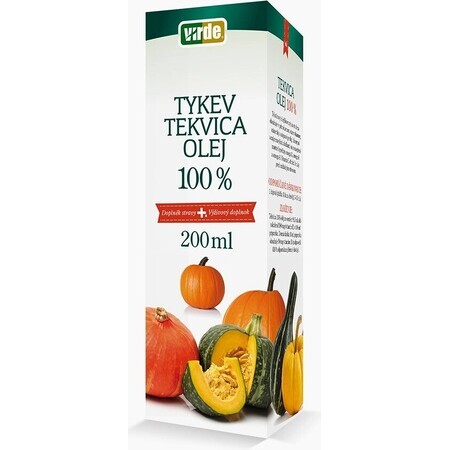 VIRDE Zucca 100% olio 1×200 ml, integratore alimentare