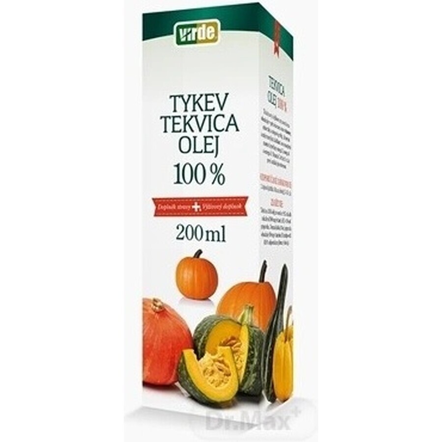 VIRDE Zucca 100% olio 1×200 ml, integratore alimentare