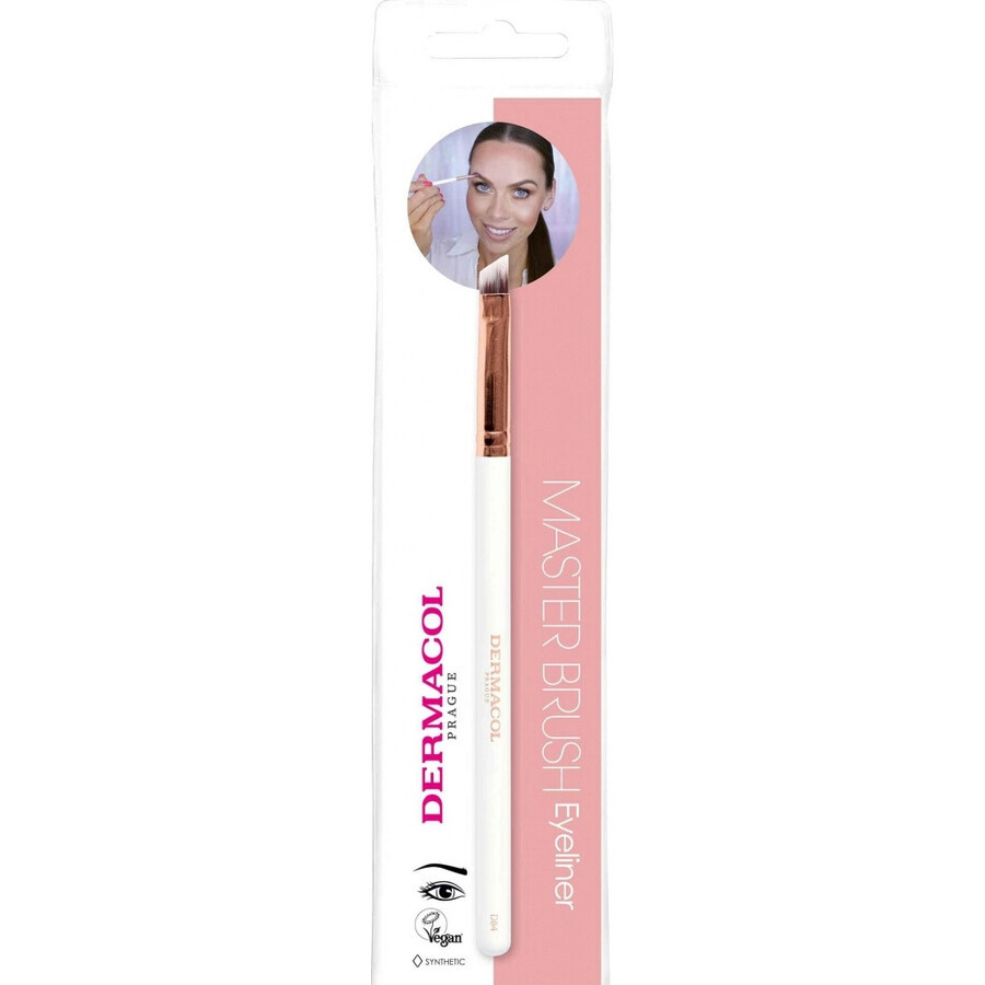 Dermacol Pennello cosmetico RG D84 sopracciglia e eyebrow liner con scatola 1×1 pz, pennello cosmetico