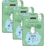 Muumi Baby Pants 4 Maxi 7-11 kg, monthly eco diaper pack 1×120pcs, eco diaper pants