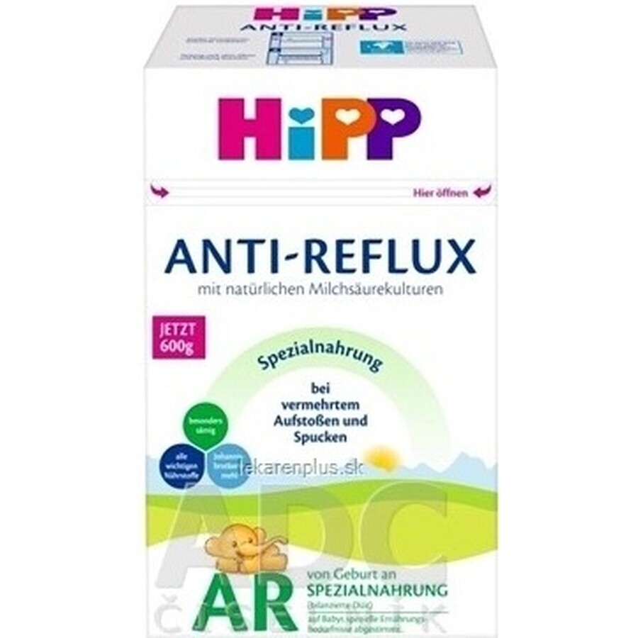 HiPP ANTI-REFLUX AR 1×600 g, formula for infants from birth