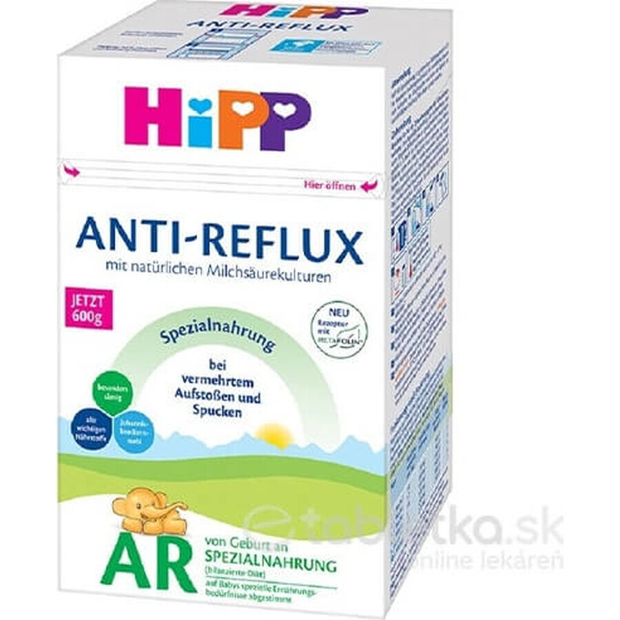 HiPP ANTI-REFLUX AR 1×600 g, formula for infants from birth