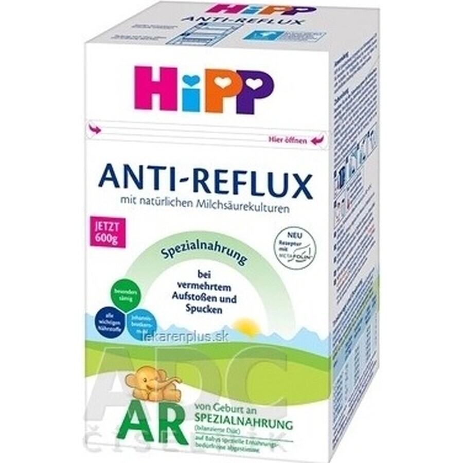 HiPP ANTI-REFLUX AR 1×600 g, formula for infants from birth