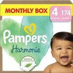 PAMPERS HARMONIE BABY DIAPERS V.4 9-14KG 174KS 174KS 1×174 pcs, diapers in size 4