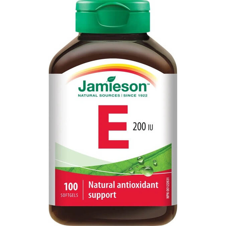 JAMIESON VITAMINA E 200IU 1×100 cps, integratore alimentare