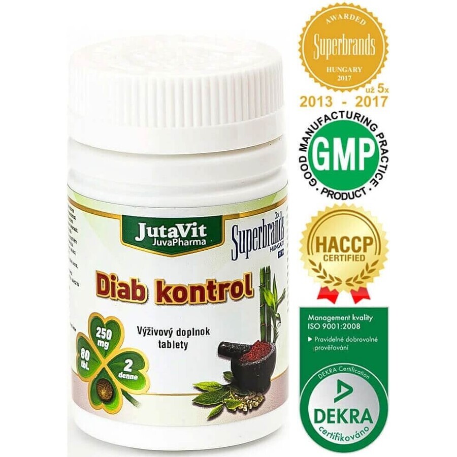 JutaVit Diab Control + cromo organico tbl 1x80 pz.