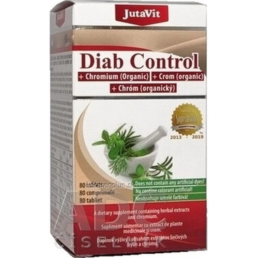 JutaVit Diab Control + cromo organico tbl 1x80 pz.