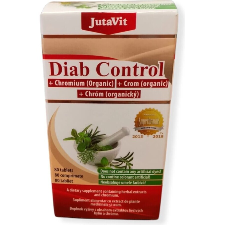 JutaVit Diab Control + cromo organico tbl 1x80 pz.