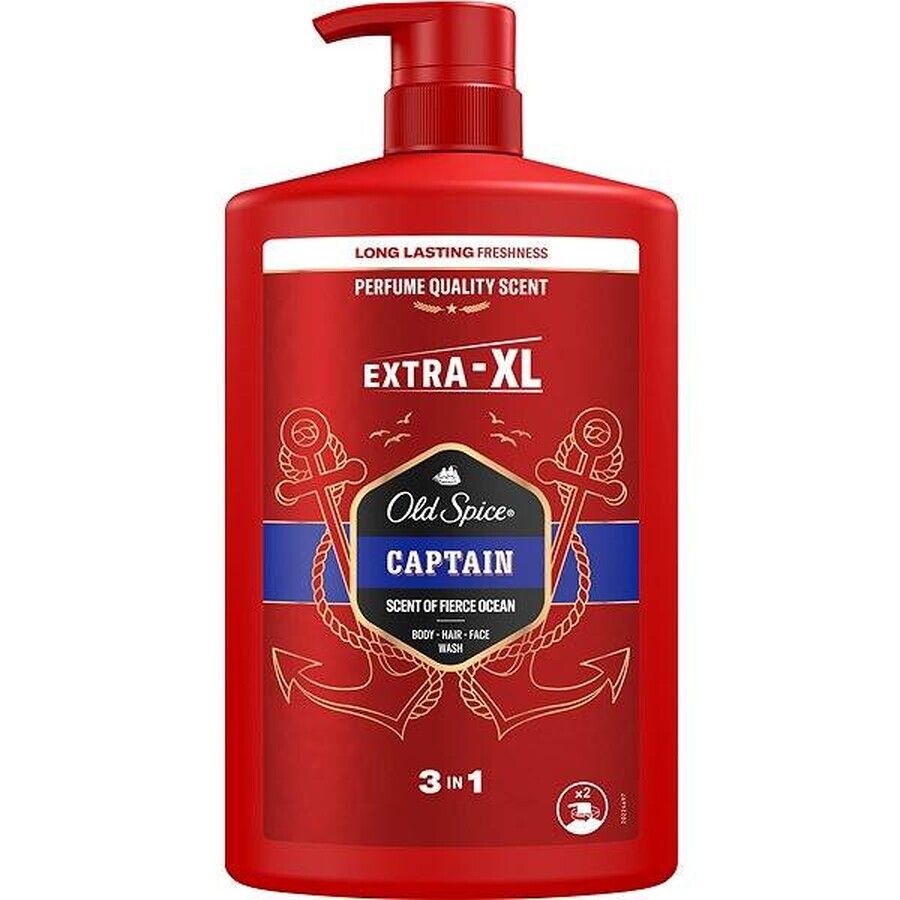 Old Spice SG 1l Captain 1×1000 ml, șampon și gel de duș pentru bărbați