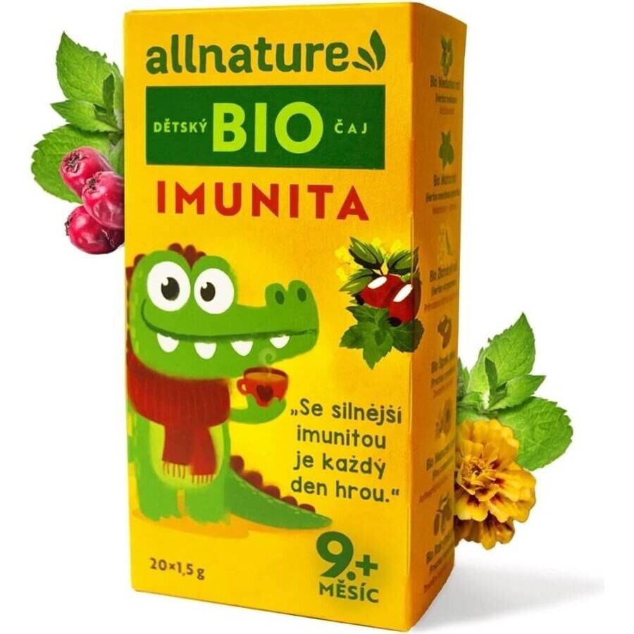 Allnature Bio Kindertee Immunität 20×1,5 g, Kindertee