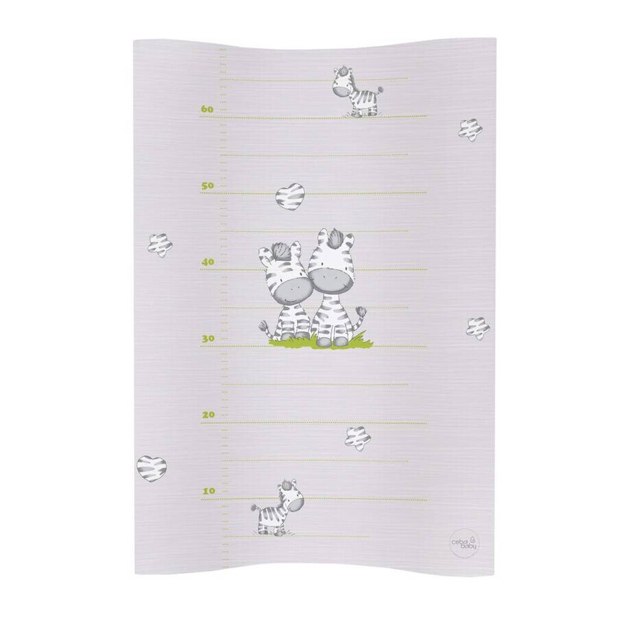 CEBA Tappetino di ricambio 2 quadrati morbido COSY (50x70) Zebra grigio 1×1 pz.