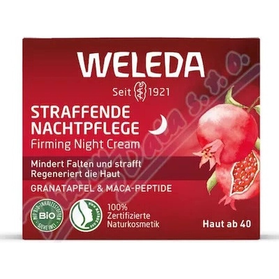 Weleda cremă de noapte de întărire cu rodie și peptide Maca 1×1 buc, cremă de noapte pentru față