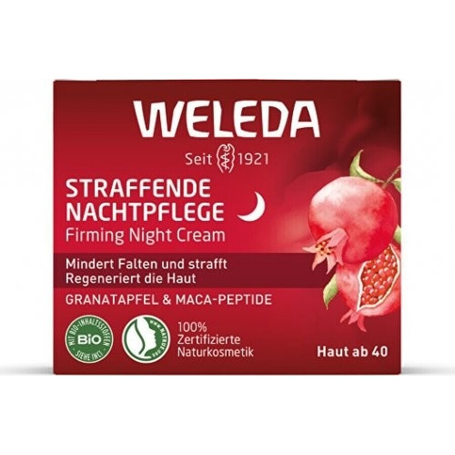 Weleda cremă de noapte de întărire cu rodie și peptide Maca 1×1 buc, cremă de noapte pentru față