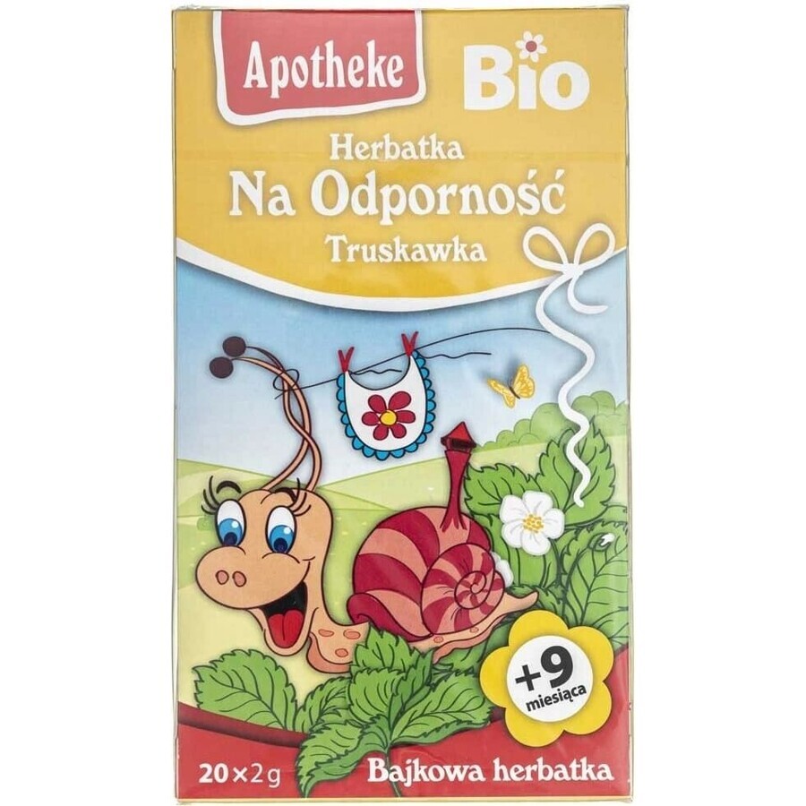 APOTHEKE TALK Per l'immunità con fragole Bio 20×1,5 g, tisana, dalla fine del 9° mese