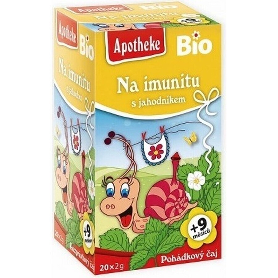 APOTHEKE TALK Per l'immunità con fragole Bio 20×1,5 g, tisana, dalla fine del 9° mese