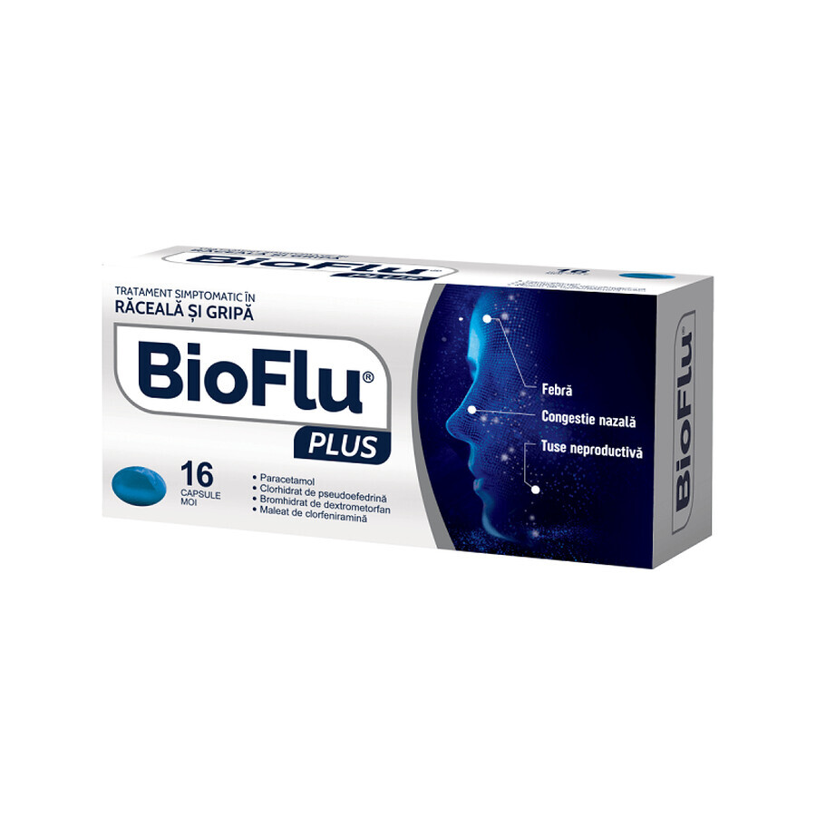 Bioflu Plus, 16 tablets, Biofarm