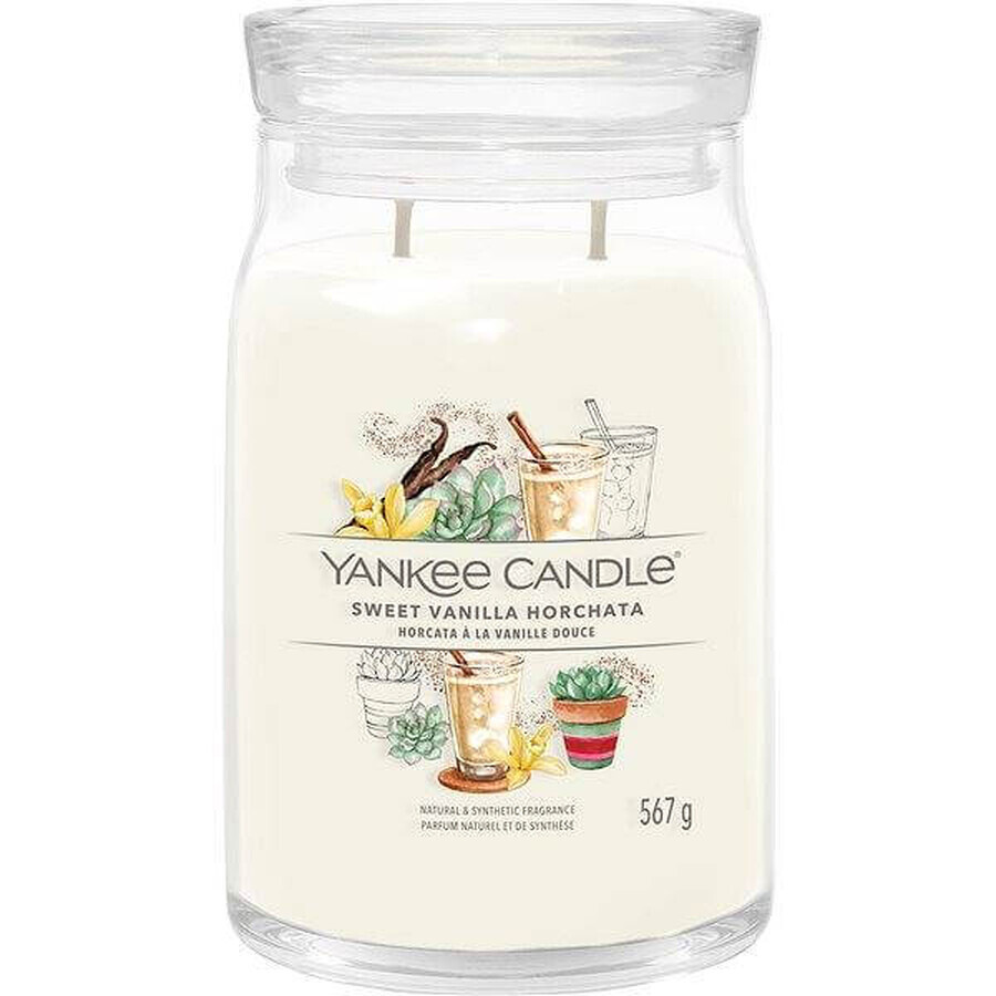 Yankee Candle - Vela perfumada grande Signature Vainilla Dulce Horchata 1×567g, vela perfumada