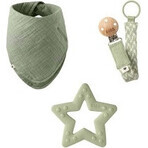 Small BIBS gift set, Sage 1×1set