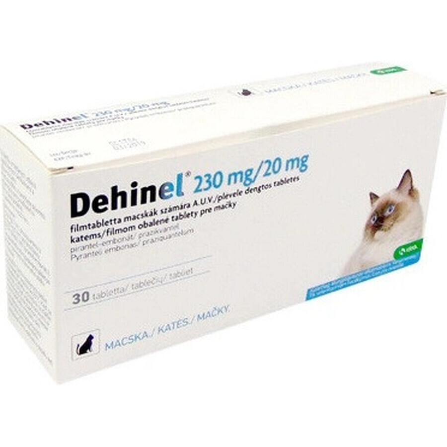 DEHINEL 230 mg/20 mg per gatti 1×30 tbl, medicinale