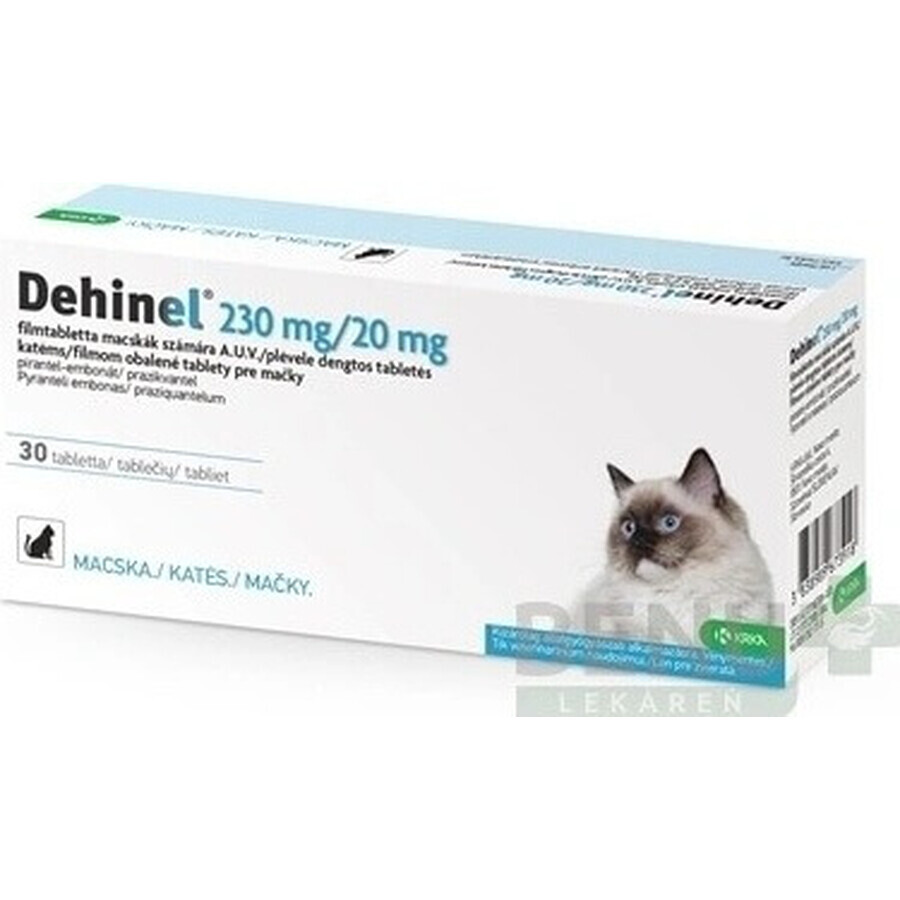 DEHINEL 230 mg/20 mg per gatti 1×30 tbl, medicinale