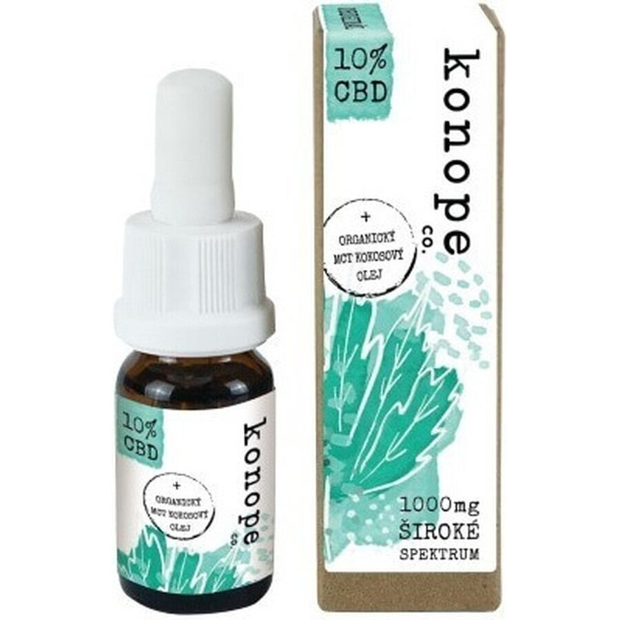 Hemp co. 10% CBD în ulei de argan organic - spectru larg 1000mg 1×10 g