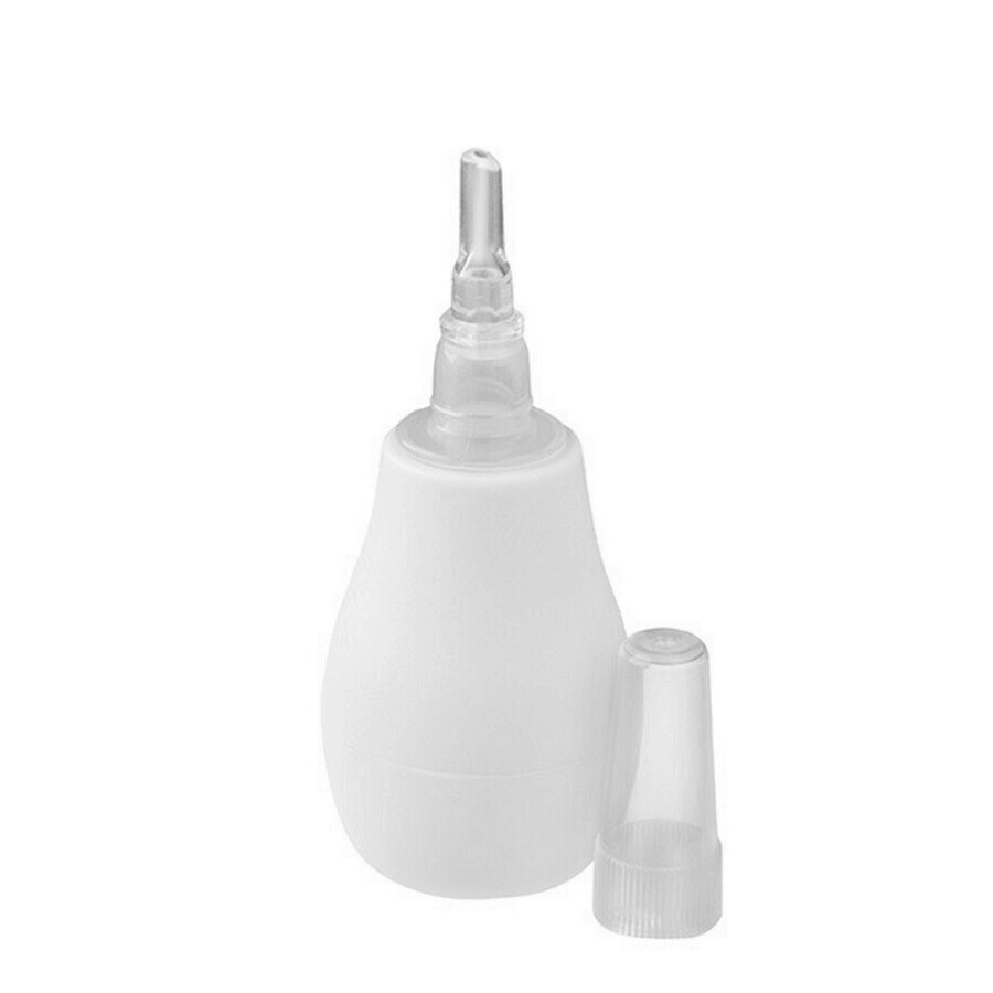 Aspiratore nasale con punta in silicone, +0 mesi, Bianco, Babyono