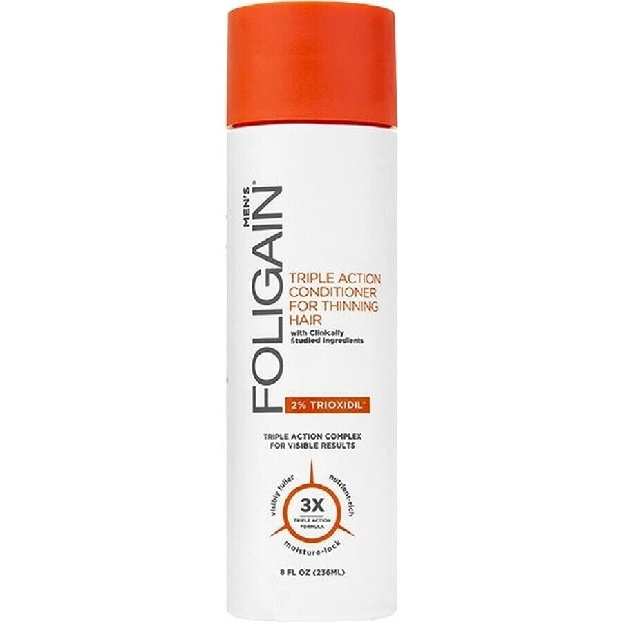 Foligain Triple Action Hair Loss Conditioner with 2% Trioxydil for Men 236ml 1×236 ml 1×236 ml, hair loss conditioner