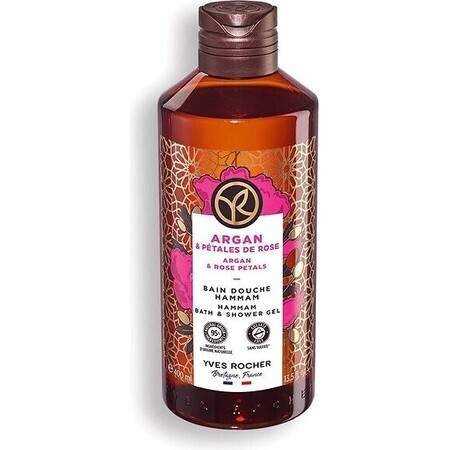 Yves Rocher Shower Gel Argan and Organic Moroccan Rose 1×400 ml, shower gel