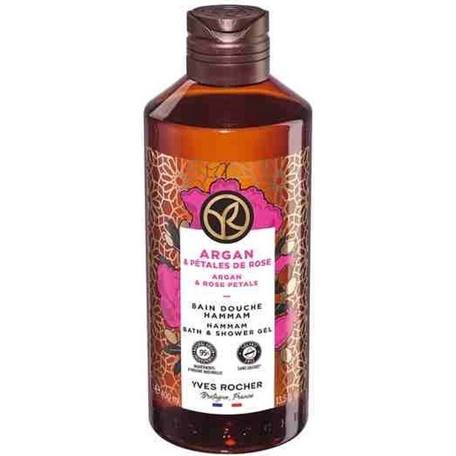 Yves Rocher Shower Gel Argan and Organic Moroccan Rose 1×400 ml, shower gel