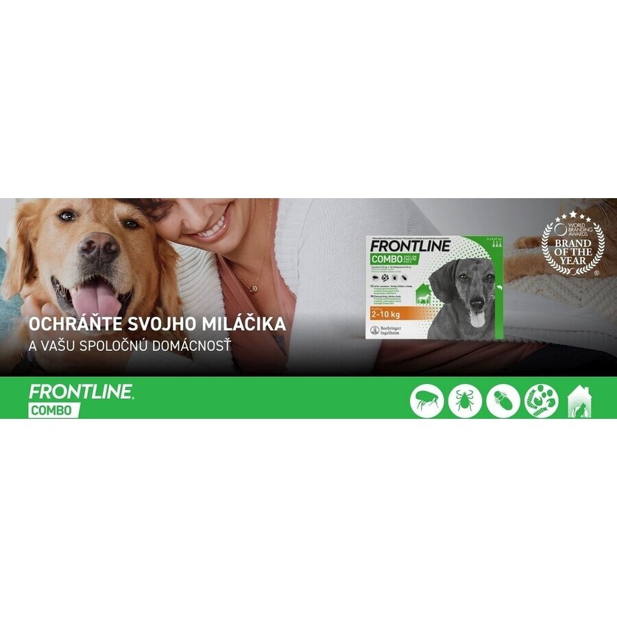 FRONTLINE COMBO spot-on for DOG M 3 x 1,34 ml 3x1,34 ml, Lösung für Hunde