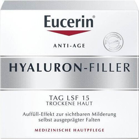 Eucerin HYALURON-FILLER crema de día antiarrugas 1×50 ml, crema para piel seca