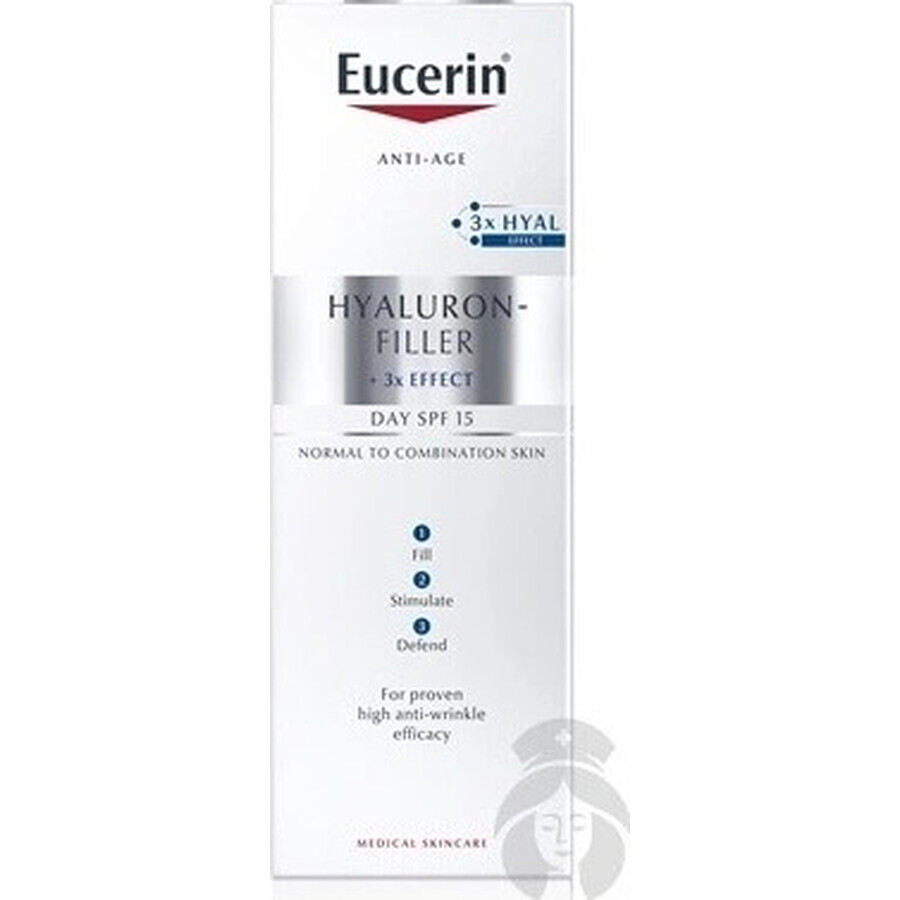 Eucerin HYALURON-FILLER crema de día antiarrugas 1×50 ml, crema para piel seca