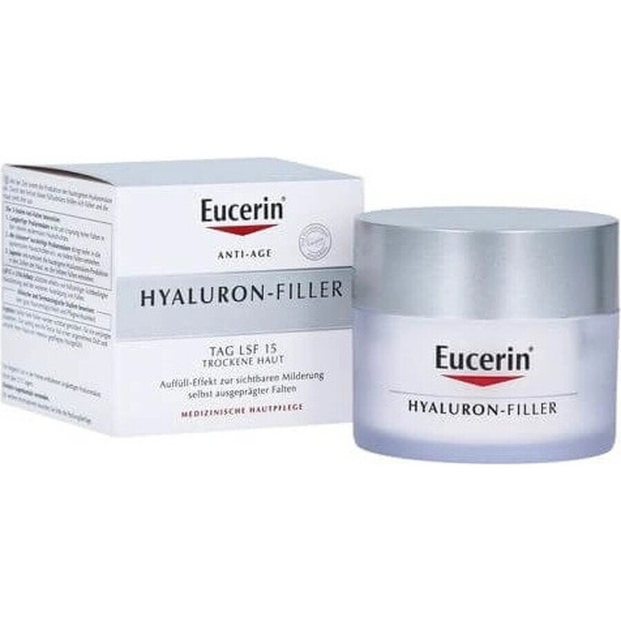 Eucerin HYALURON-FILLER crema de día antiarrugas 1×50 ml, crema para piel seca