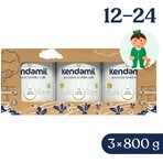 Kendamil Premium 3 HMO+, confezione regalo creativa 3×800 g, latte per i più piccoli