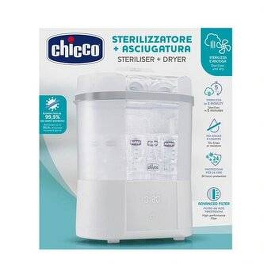 CHICCO Elektrische stoomsterilisator met droogfunctie 1×1 pc, elektrische sterilisator