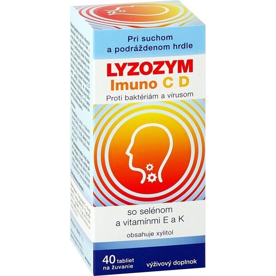 LYZOZYM Imuno C D 40 tbl. para masticar 1×40 tbl. para masticar