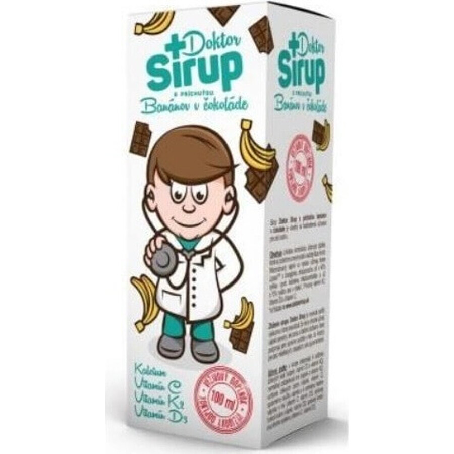 Doctor Syrup sciroppo di calcio 1×100 ml, gusto cioccolato e banana