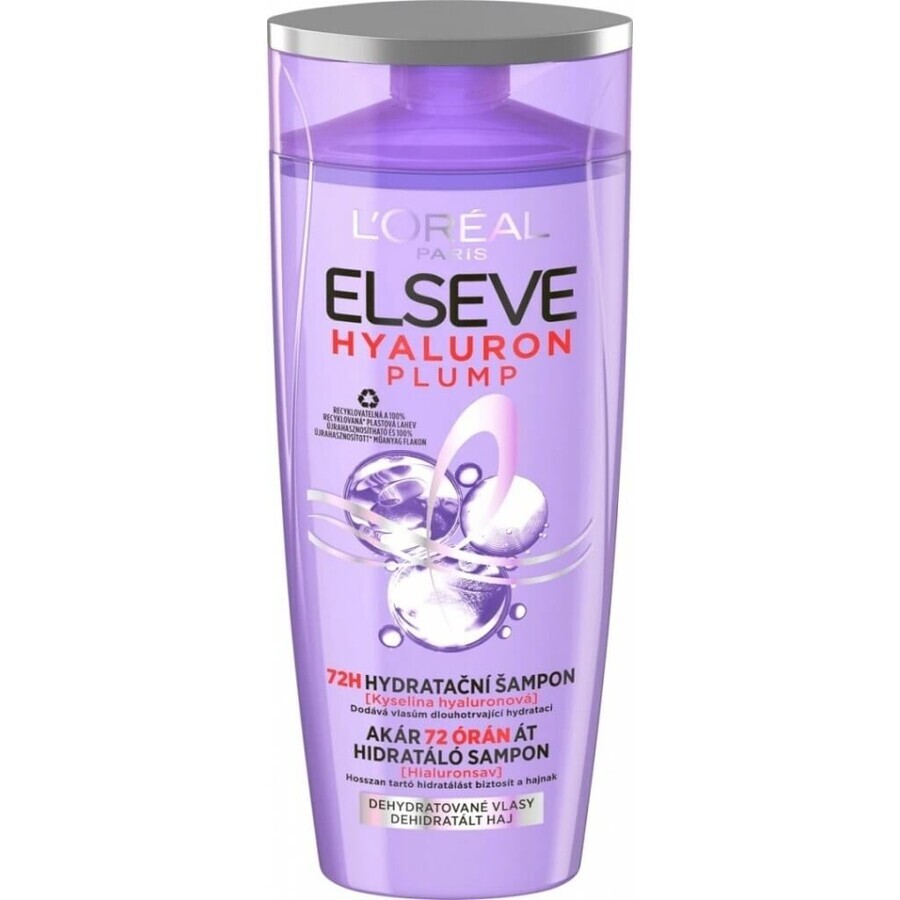 L'Oréal Paris L'Oréal Paris Elseve Elseve Hyaluron Plump 72H shampooing hydratant à l'acide hyaluronique 1×250 ml, shampooing hydratant