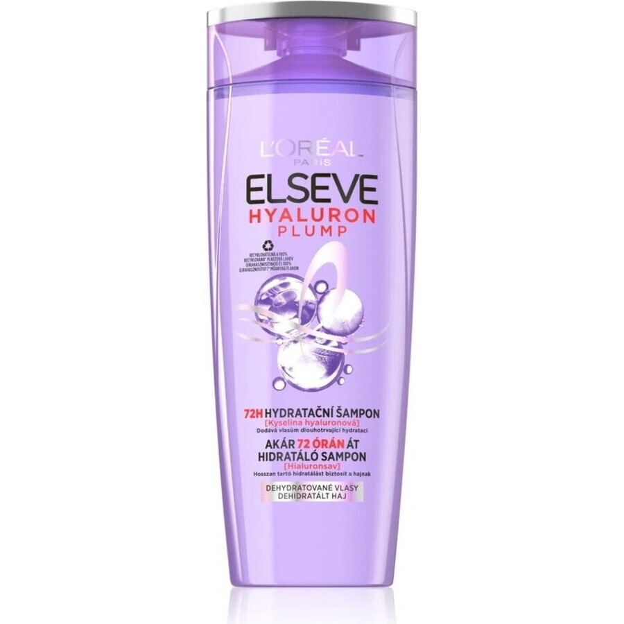 L'Oréal Paris L'Oréal Paris Elseve Elseve Hyaluron Plump 72H shampooing hydratant à l'acide hyaluronique 1×250 ml, shampooing hydratant