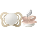 BIBS Couture silicone orthodontic pacifiers 2pcs 1×1 pcs - size 1, blush night/vanilla night